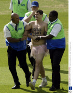 STREAKERS INVADE THE CRICKET PITCH DURING THE ASHES, LONDON, BRITAIN - 12 SEP 2005