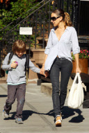 Sarah Jessica Parker and Son James in the West Village