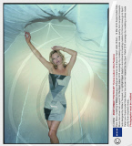Kate Moss modelling a William Tempest designed malaria net dress for Sport relief, Britain - 12 Mar 2010