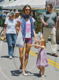 Alessandra Ambrosio and Baby Anja Shop at the Farmer's Market