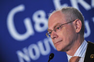 FRANCE-G8-EU-BARRO-VAN ROMPUY-PRESS CONFERENCE