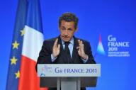 FRANCE-DEAUVILLE-G8-PRESS CONFERENCE-SARKOZY