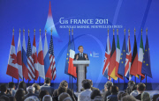 FRANCE-DEAUVILLE-G8-PRESS CONFERENCE-SARKOZY