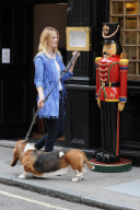 EXC - MISCHA BARTON WALKING HER DOG