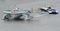 'Turanor PlanetSolar,'  the world's largest solar powered yacht, Brisbane, Australia - 29 May 2011