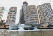 'Turanor PlanetSolar,'  the world's largest solar powered yacht, Brisbane, Australia - 29 May 2011