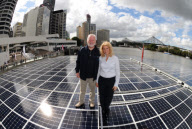 'Turanor PlanetSolar,'  the world's largest solar powered yacht, Brisbane, Australia - 29 May 2011
