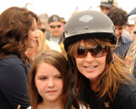 Sarah Palin and Family Ride on the Back of a Harley Davidson in Washington D.C.
