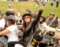 Sarah Palin and Family Ride on the Back of a Harley Davidson in Washington D.C.