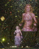 SHAKIRA PARTY CONCERT WITH PIQUE AND ALL OF SOCCER TEAM FC BARCELONA CELEBRATION OF CHAMPIONS LEAGUE.