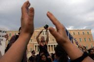 GREECE-ATHENS-AUSTERITY MEASURES-PROTEST