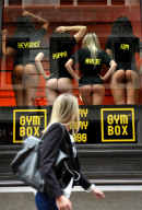 GYMBOX launches workout to give gym-goers their celebrity bottom of choice, Bank, London, Britain - 01 Jun 2011