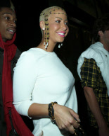 Amber Rose and hip-hop boyfriend Wiz Khalifa leave Katsuya