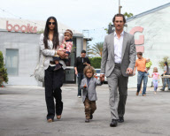Matthew Mcconaughey and family leave church - Part 2