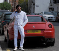 Lapo Elkann and Red Ferarri in London