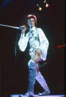 David Bowie on the Ziggy Stardust World Tour with the Spiders from Mars, London, Britain - 1973