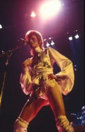 David Bowie on the Ziggy Stardust World Tour with the Spiders from Mars, London, Britain - 1973