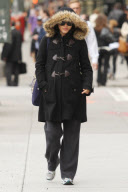 Natalie Portman on Her Way Home Wearing a Winter Coat