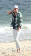 Ashton Kutcher and Alessandra Ambrosio Photo Shoot for Collci in Ipanema Beach