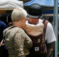 Pink and Carey Hart Bring Baby Willow to the Market