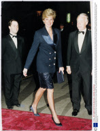 Diana Princess Of Wales Arrives For A Charity Gala At The London Palladium. She Looked As Usual Quite Stunning. Wearing A Navy Double-breasted Jacket And Short Sequinned Skirt The Pirncess Of Wales Turned Every Head As She Arrived At The London Palla