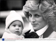 Prince Harry 1985 Carrycot Carrying Prince Charles In Flying Suit.. Prince William Got Off To A Flying Start Over The Rest Of His Family Yesterday. Three In June He Flew In A Ba Boeing 757 Scheduled Flight To Aberdeen Arriving With His 5 Companions N