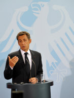 GERMANY-FRANCE-MERKEL-SARKOZY-PRESS CONFERENCE