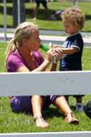 *EXCLUSIVE* Kendra Wilkinson : Playdate with her two Hanks!