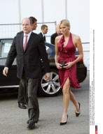 MONACO: Prince Albert and Charlene Wittstock at the Jumping
