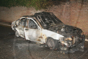 Burnt out car, London, Britain - 10 Jun 2010