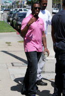 Puff Daddy out with a wine glass