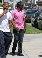 Puff Daddy out with a wine glass
