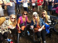 Coleen Rooney enjoys Glastonbury 