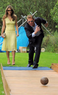 Elizabeth Hurley and Shane Warne open the Ampney Crucis village fete, Gloucestershire, Britain - 25 Jun 2011