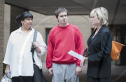 Ryan Cleary  who has been charged with hacking Computer leaving Southwark Crown Court in London, UK 27.06.2010

