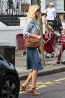 Claudia Schiffer after taking her child to school, London, Britain - 28 Jun 2011