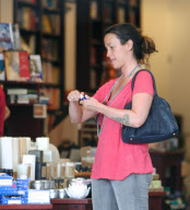 Alanis Morissette and Hubby Visit a Mystic Book Shop