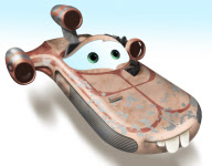 Iconic movie cars in the style of Pixar Cars film - Jun 2011