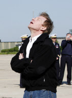 Herve Ghesquiere and Stephane Taponier arrive at the Villacoublay airport near Paris after spending 18 month as hostages of the Talibans