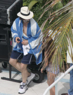 Tom Cruise celebrates his 49th Birthday at the Pool