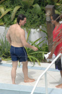 Tom Cruise celebrates his 49th Birthday at the Pool