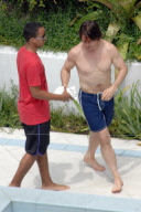 Tom Cruise celebrates his 49th Birthday at the Pool
