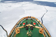 2006-10-12: Eisbrecher Kapitan Khlebnikov unterwegs im gefrorenen Weddell-Meer (Antarktis). - 1. Expeditions-Kreuzfahrt mit Quark Expeditions zur Kaiserpinguinkolonie bei Snow Hill Island (Antarktis)
