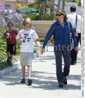 EXCL.: Actress JODIE FOSTER protective of her sons CHARLES and KIT