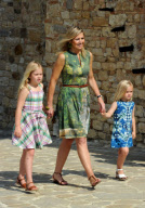 QUEEN BEATRIX  of the Netherlands and family at their vacation home in Italy
