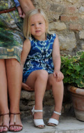 QUEEN BEATRIX  of the Netherlands and family at their vacation home in Italy