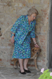 QUEEN BEATRIX  of the Netherlands and family at their vacation home in Italy
