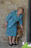 QUEEN BEATRIX  of the Netherlands and family at their vacation home in Italy