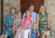 QUEEN BEATRIX  of the Netherlands and family at their vacation home in Italy