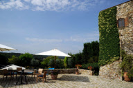 QUEEN BEATRIX  of the Netherlands and family at their vacation home in Italy